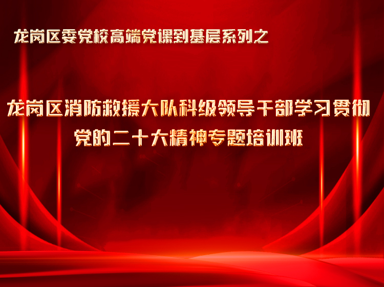 龍崗消防大隊(duì)聯(lián)合區(qū)委黨校開展領(lǐng)導(dǎo)干部黨的二十大精神線上培訓(xùn)班
