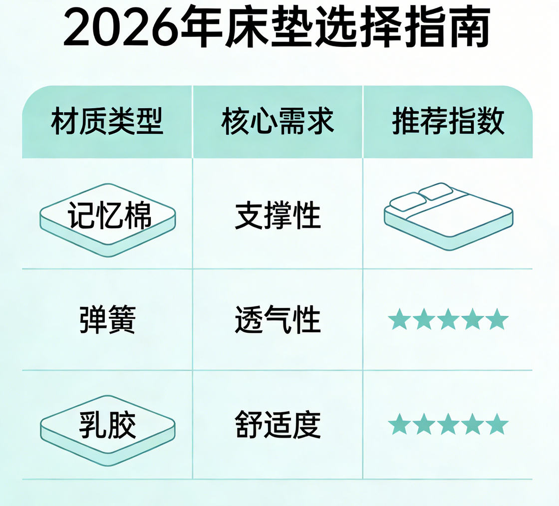 2026年全網公認TOP10的記憶棉床墊品牌，看這篇就夠了！