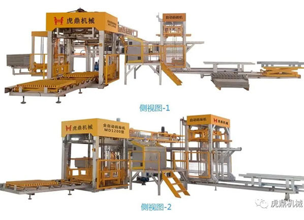 豪鉆虎鼎收磚線 自動碼磚機